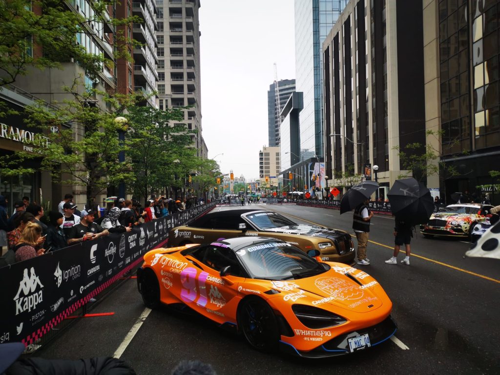 Gumball Cars parked in Toronto downtown